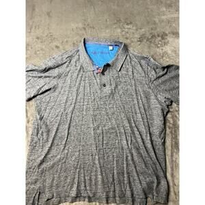 Robert Graham Polo Shirt Mens XL Classic Fit Gray Short Sleeve‎